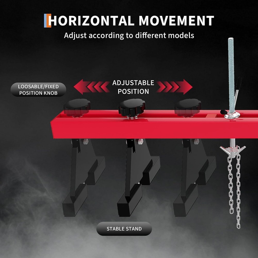GRAVEE Engine Support Bar 1100Lbs Engine Load Leveler w/ Dual Hook Transmission