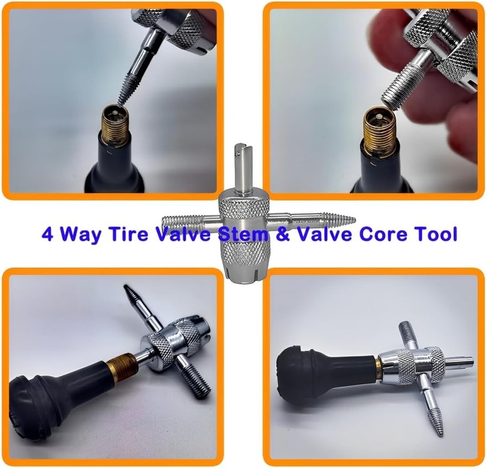 Tire Valve Stem Core Remover&Installer/Replacement Tool Kit TR413 For Valve Core
