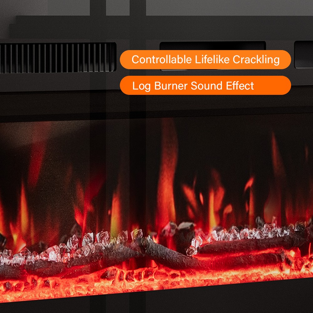 50"/127cm Electric Fireplace Heater Stove |Touch Screen & Remote Fire Place New