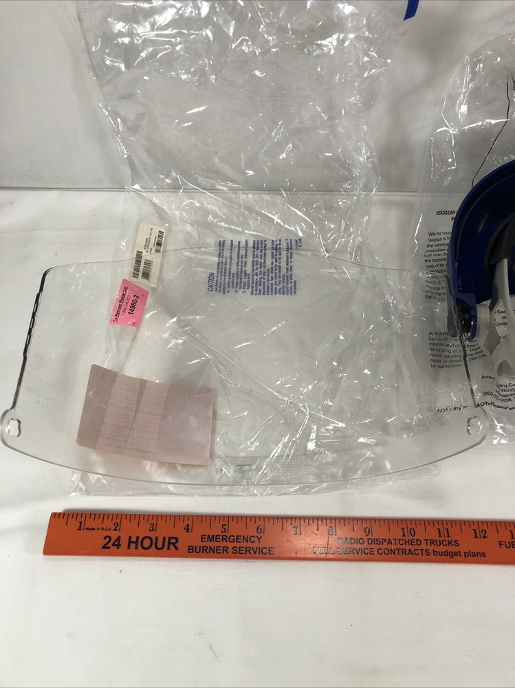 Tuff Master Face Shield Headgear - Ratchet Adjustment With Clear Shield- NEW
