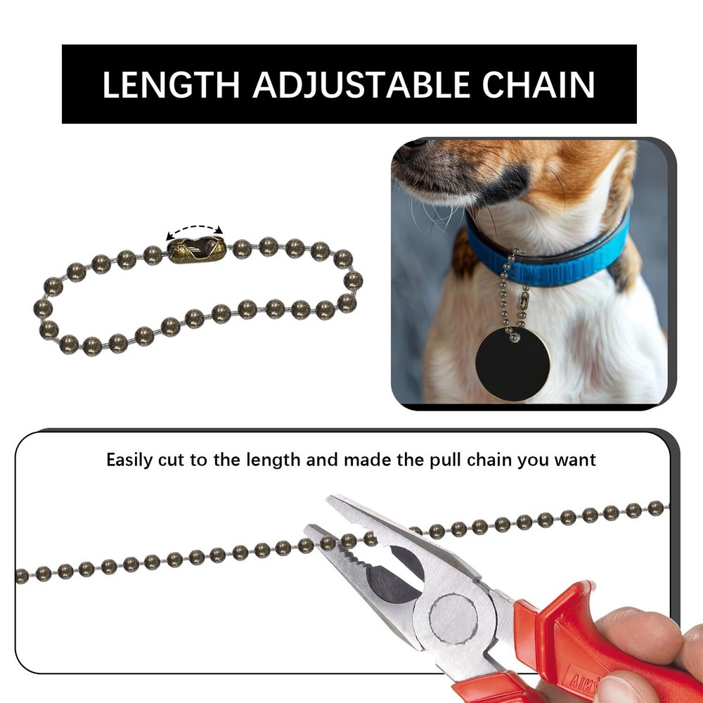 Bronze Ceiling Fan Pull Chains 120 Inch Rust-Proof Light Cord Extenders Set