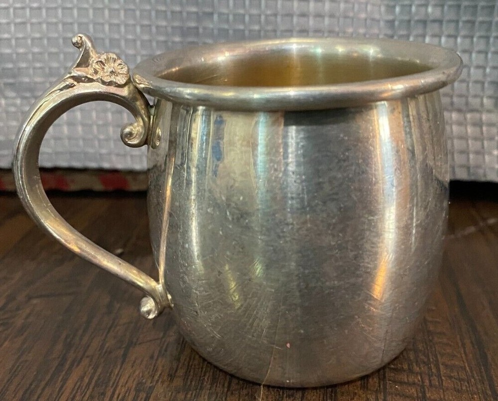 Vintage Towle Grand Duchess Silverplated Mug Punch Cup Handle Silver Plated Baby