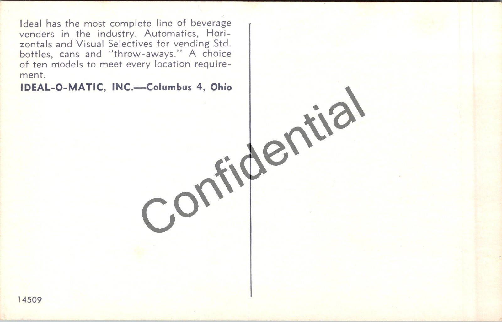 Vintage Royal Crown Cola Soda Pop Soft Drink Machine Advertising Postcard R176