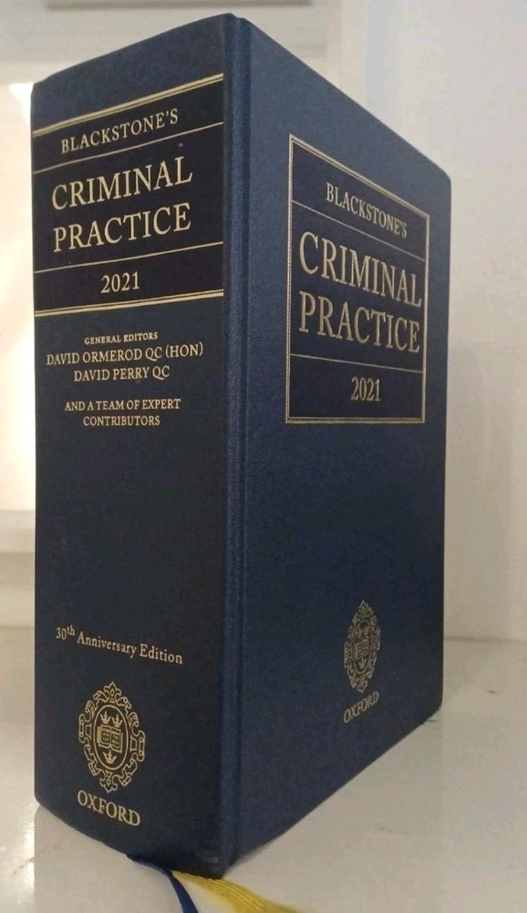 Blackstone's Criminal Practice 2021 30th Ed By Ormerod And David Perry