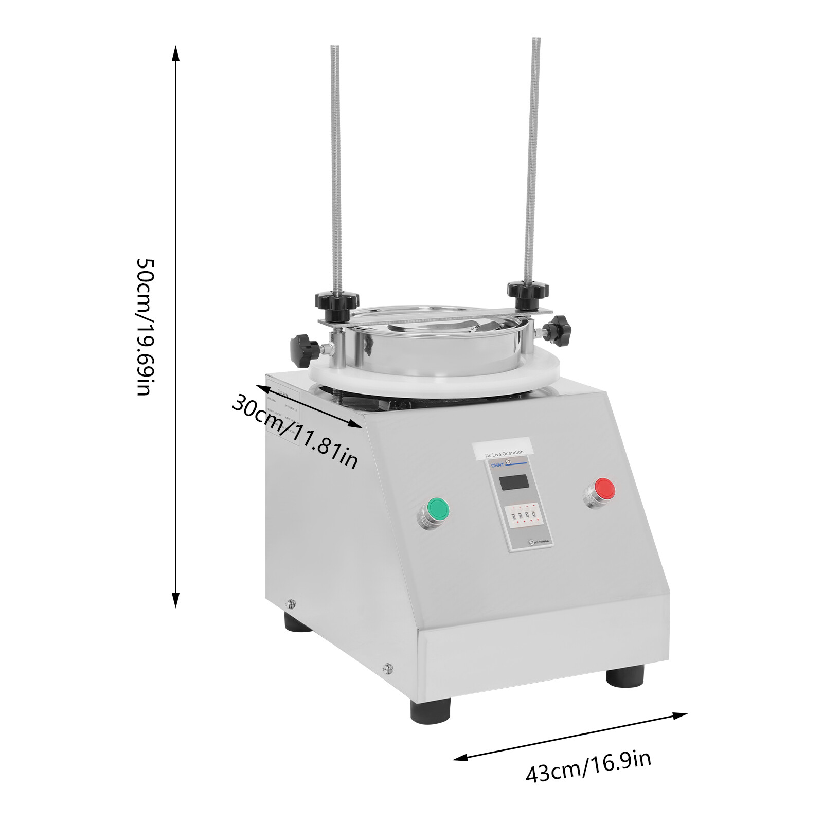 110V Electric Vibrating Sieve Shaker Sifter, 200 Mesh Stainless Steel