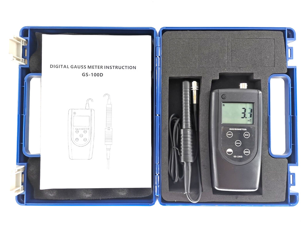 Handheld Gauss Meter Gaussmeter Teslameter with Hall Sensor Accuracy DC,5%