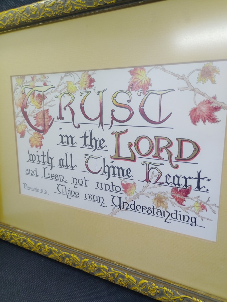 Art - Proverbs 3.5 Custom Frame 15 1/2 x 12