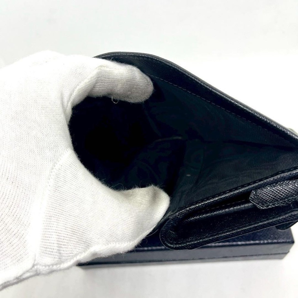 PRADA Two-Fold Wallet Saffiano Metal Logo