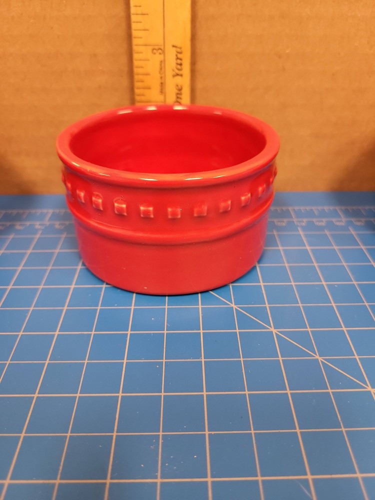 Emeril Red Ramekins Set 3 Oven Safe Dishwasher Safe Microwave Safe Stackable