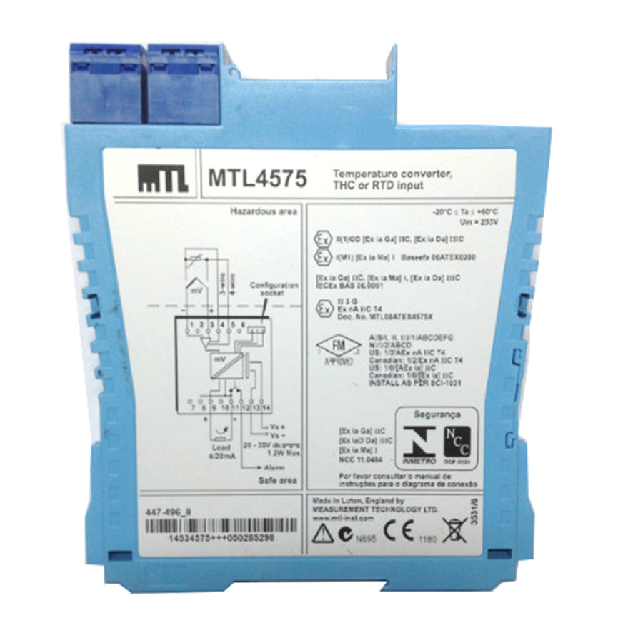 MTL4575 Temperature converter, THC or RTD input New✦Kd