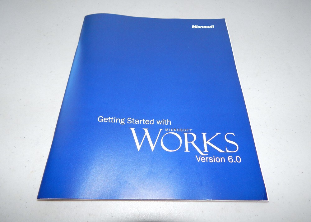 Microsoft Works Version 6.0 MANUAL ONLY - NO CD!! READ!!