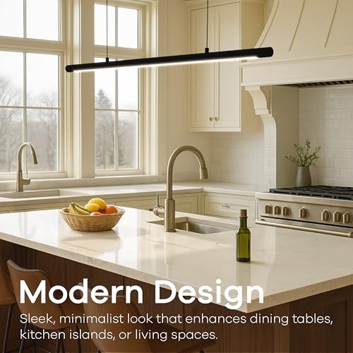 LED Linear Pendant Light, Office Light, Flicker-Free, Dimmable, Dimmable 3000K