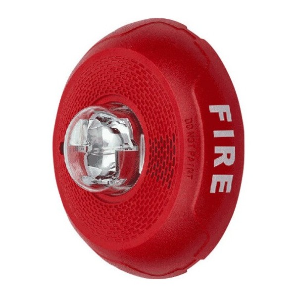 System Sensor Pc4rl Horn Strobe, Marked Fire, Wall Or Ceiling