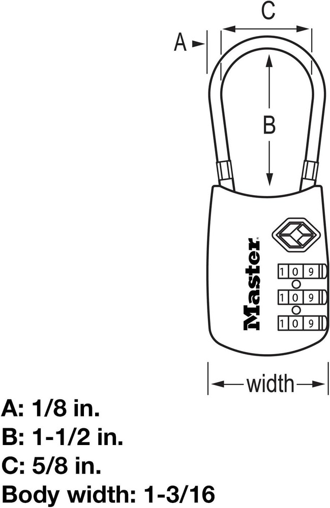 TSA Approved Combination Luggage Lock - Durable & Stylish in Assorted Colors