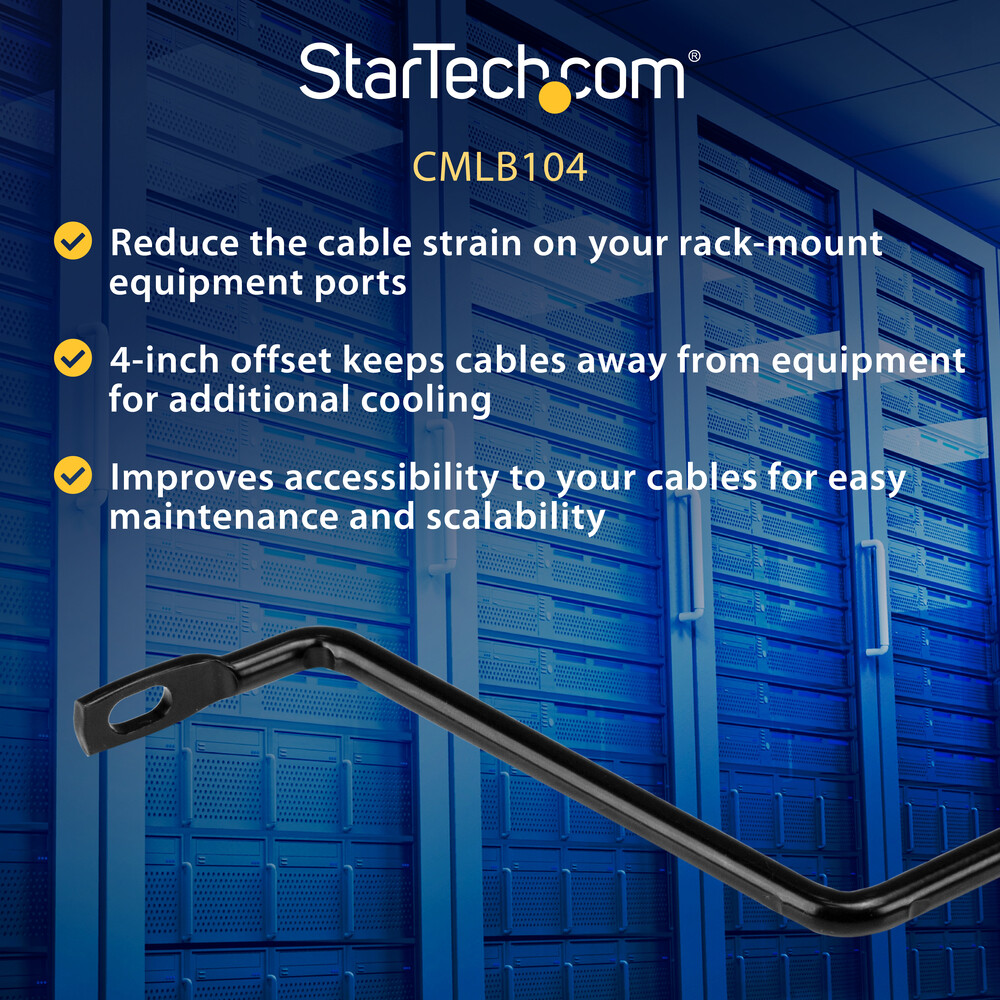 Startech.Com Cmlb104 Cable Lacing Bar Horizontal 10Pack Server Rack Management