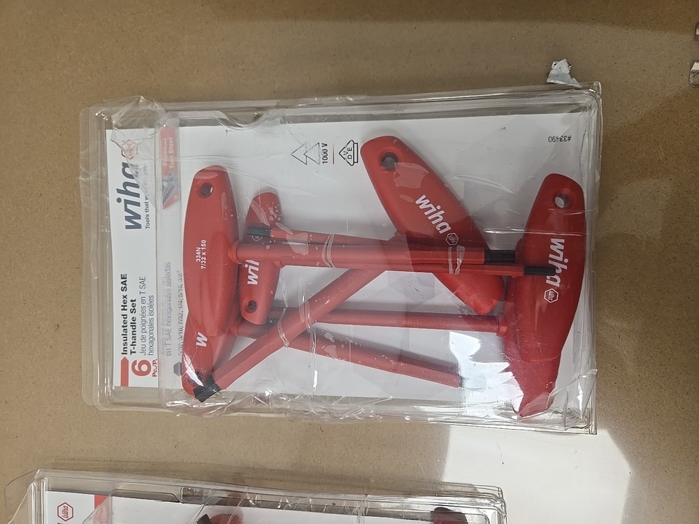 Insulated T-Handle Hex Inch Set - 6 Piece