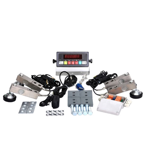 4 Load Cell Floor Scale Kit w/ Indicator Junction Box USB Cable Software