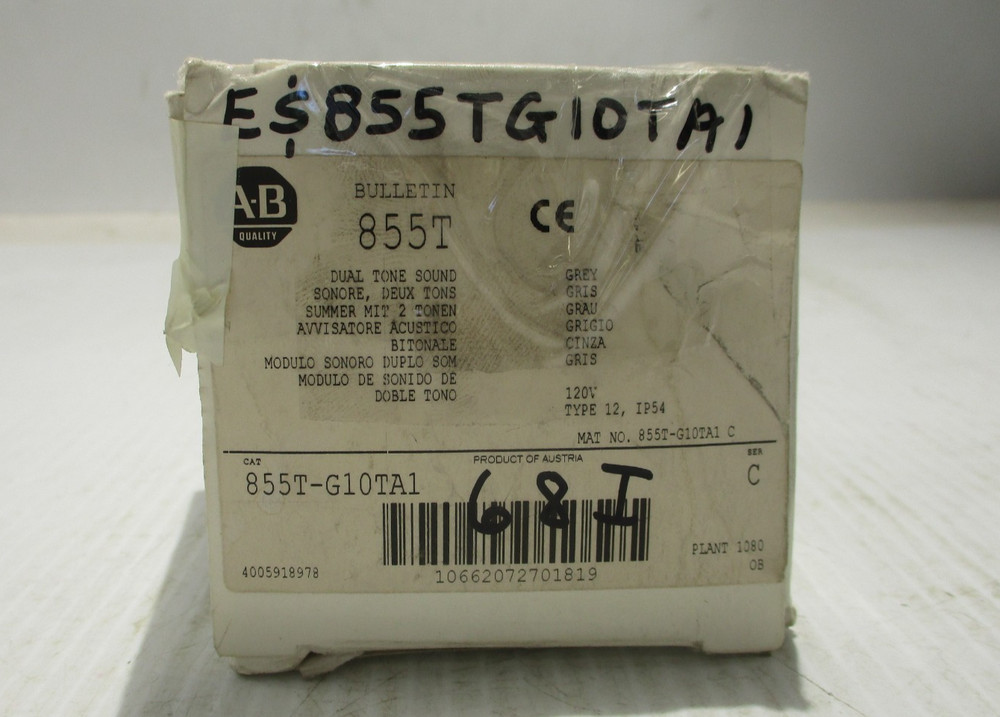 NEW ALLEN-BRADLEY 855T-G10TA1 STACK LIGHT SOUND MODULE