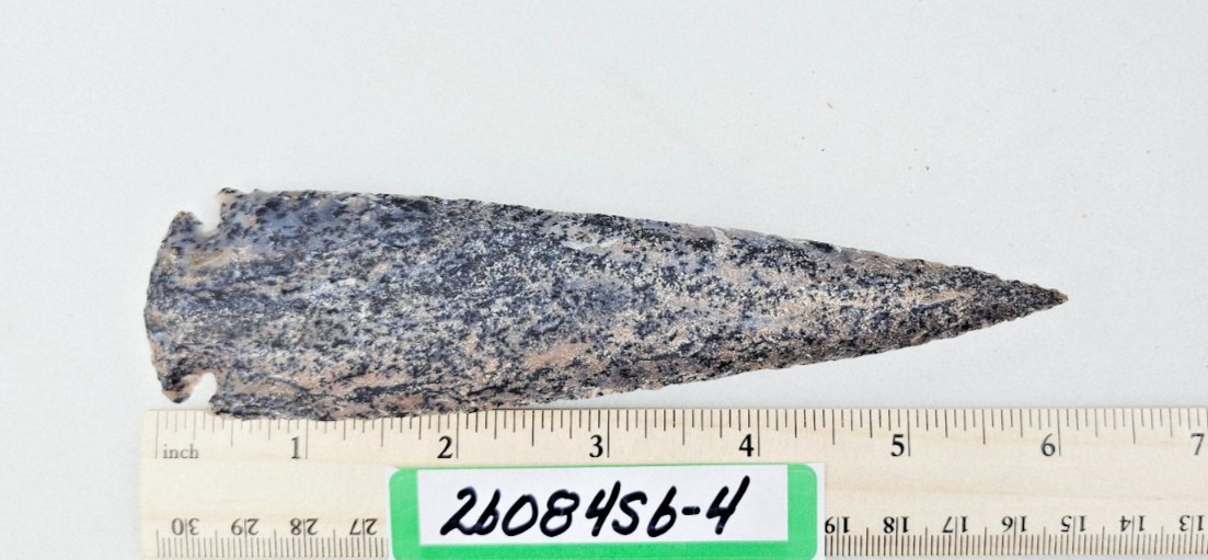 6" Spearhead - Lance Head - Drill Point - Knife - Hand Knapped Agate