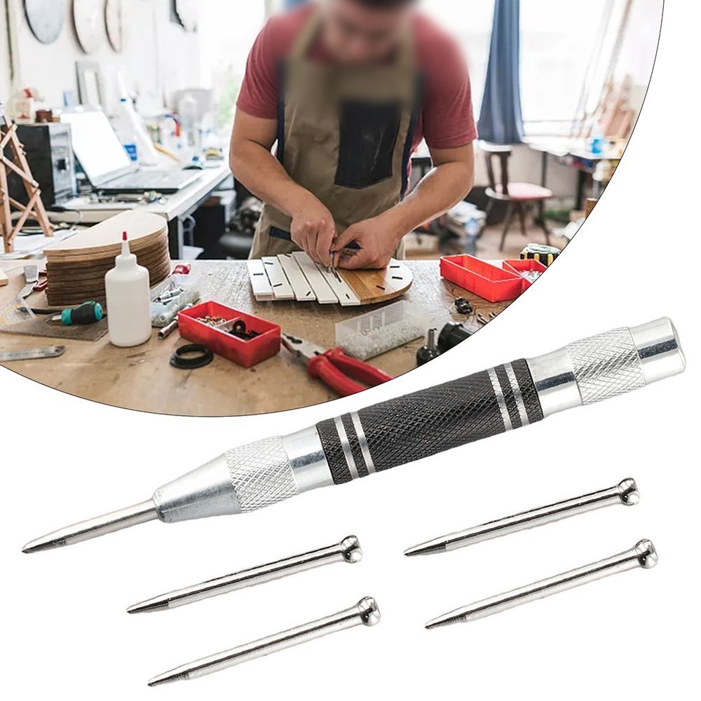 Adjustable Spring Loaded Centre Punch for Effortless Marking and Punching