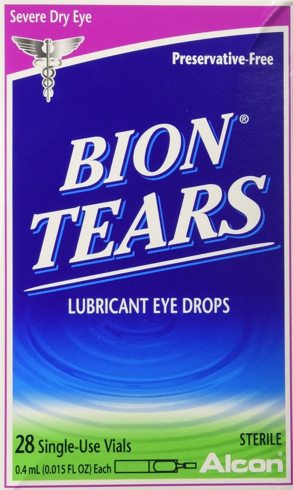 3 Pack Bion Tears Lubricant Eye Drops, Single-Use Vials - 84 Count
