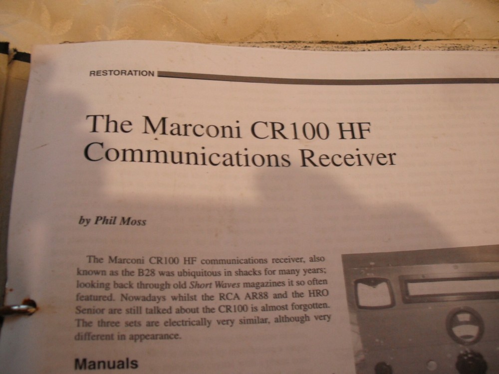 vintage radio manuel