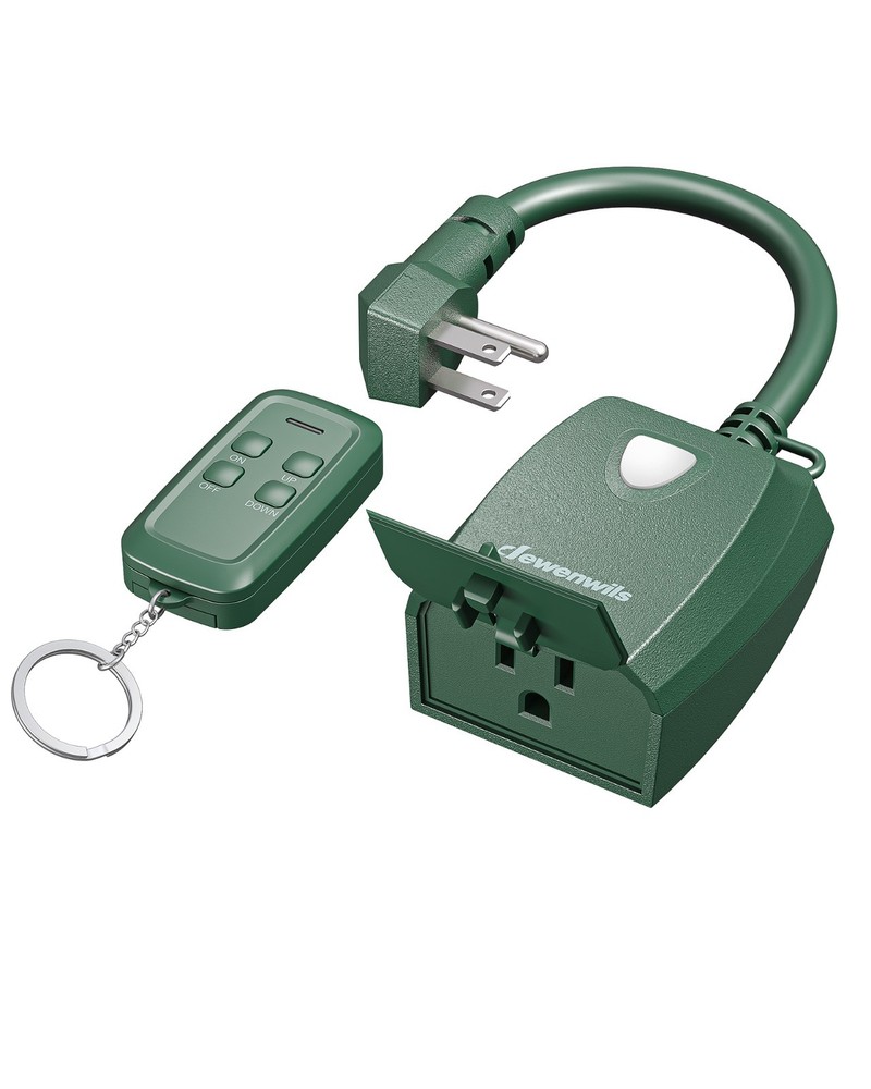 DEWENWILS Outdoor Dimmer for String Lights, Remote Control, Weatherproof, 100FT