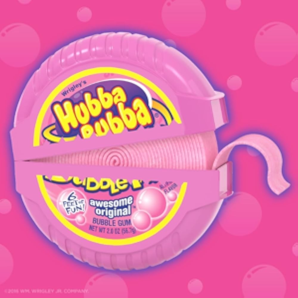 Sour Blue Raspberry Bubble Gum, 5 Piece