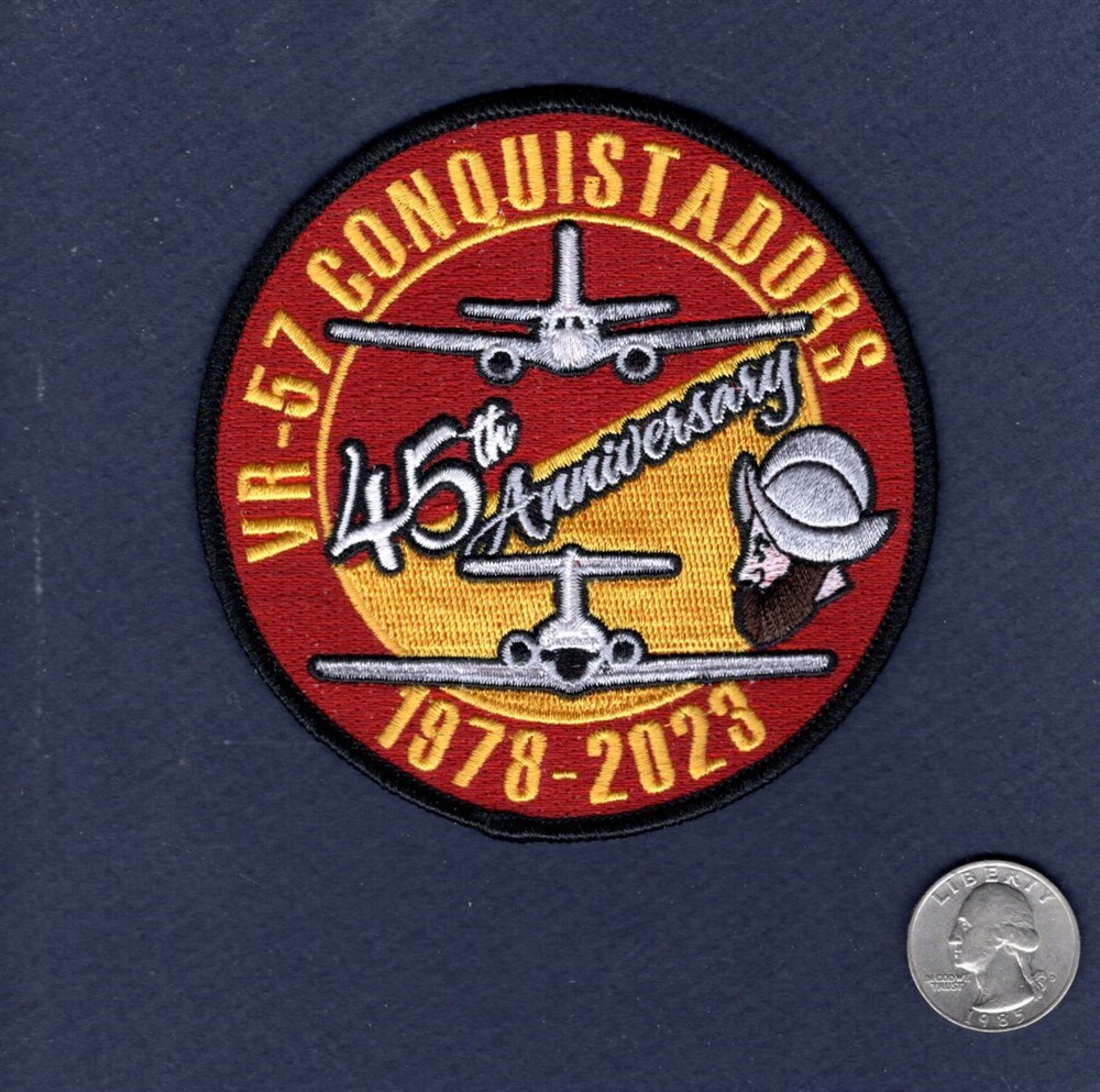 VR-57 CONQUISTADORS 45th 2017 US NAVY C-9 Skytrain C-40 CLIPPER Squadron Patch