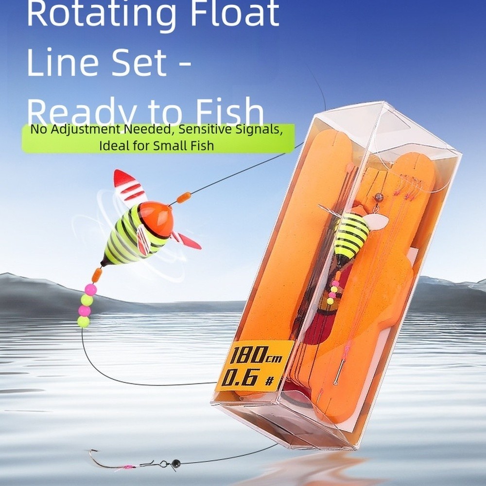 Fishing Float and Tackle Set for Small Fish with Easy Depth Adjustment Feature