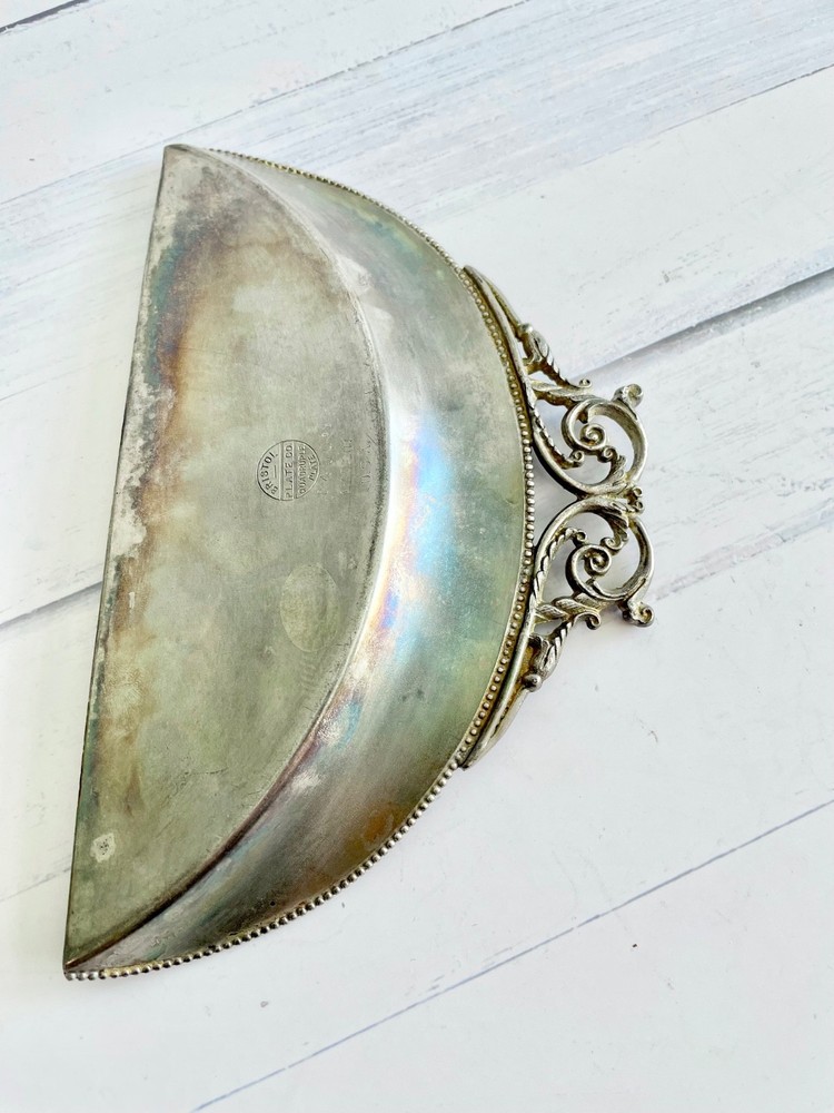 Old silver plated crumb tray