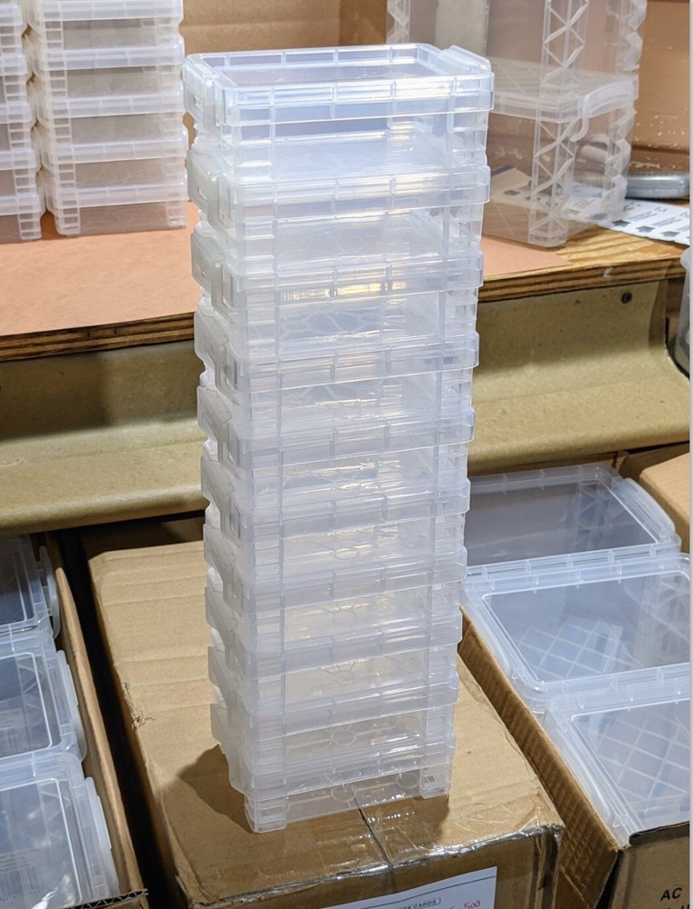 Card Storage Box Vaults (10-Pack) (Each Holds 50 Sleeved Cards) Stackable