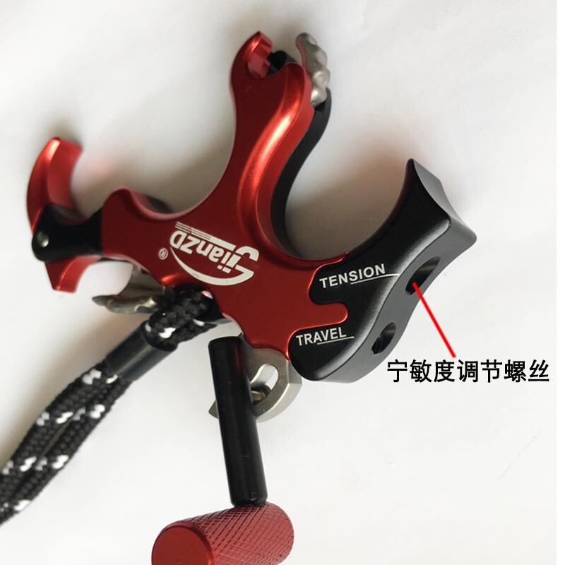 10-100LB 4 Finger Grip Thumb Trigger Archery Hunt Compound Bow Release Aid