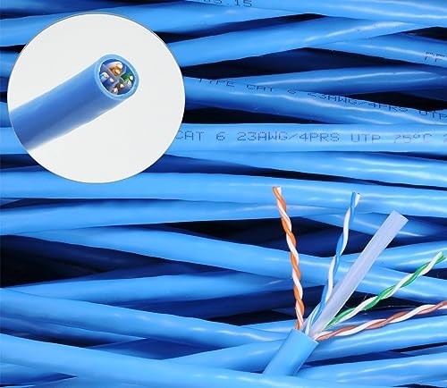 New 300ft Blue RJ45 CAT6 Ethernet LAN Network Internet Computer Solid Wire...