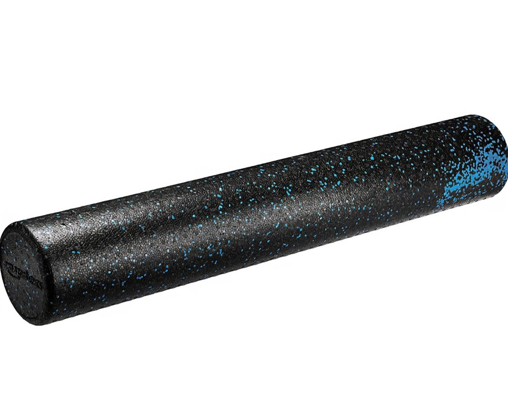 AmazonBasics High-Density Round Foam Roller - Black speckled, 36"