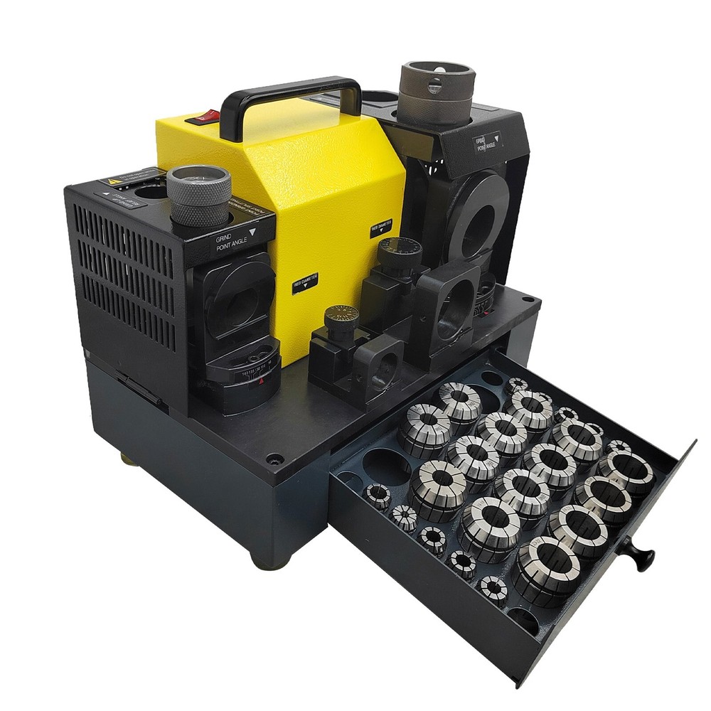 110V Drill Bit Grinder Complex Drill Sharpener Φ3- Φ26 Clamps CBN Grinding Wheel