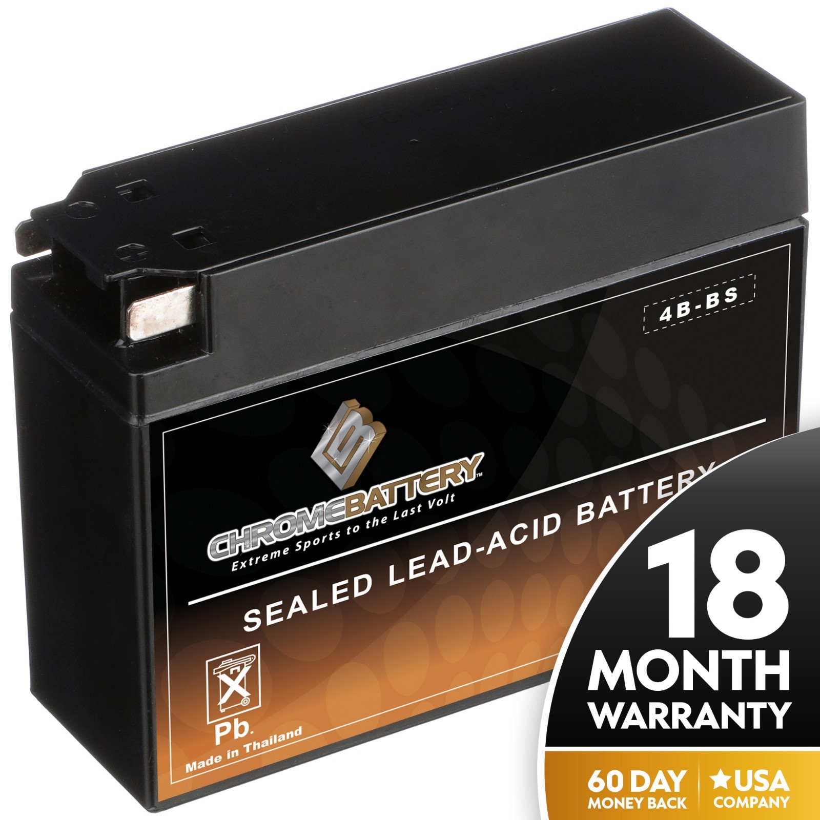 YT4B-BS High Performance AGM Motorcycle Battery for 2006-2017 Yamaha TTR 50E