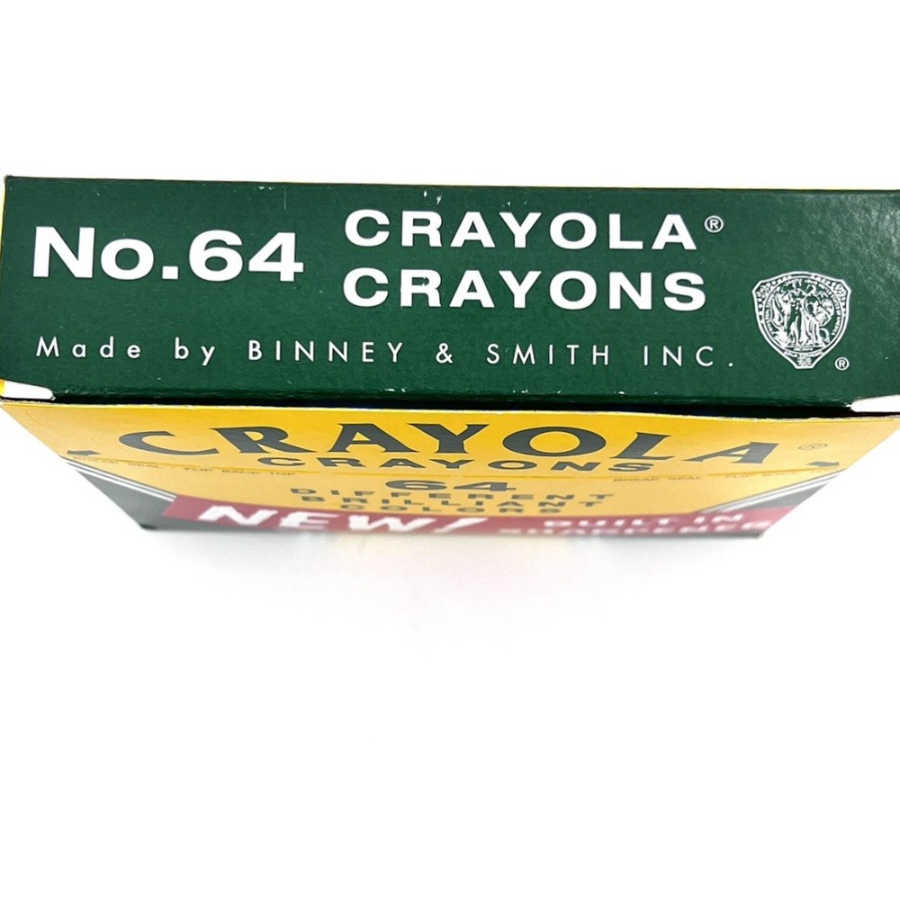 Crayola Box 64 Crayons Built In Sharpener Binney & Smith USA 2018