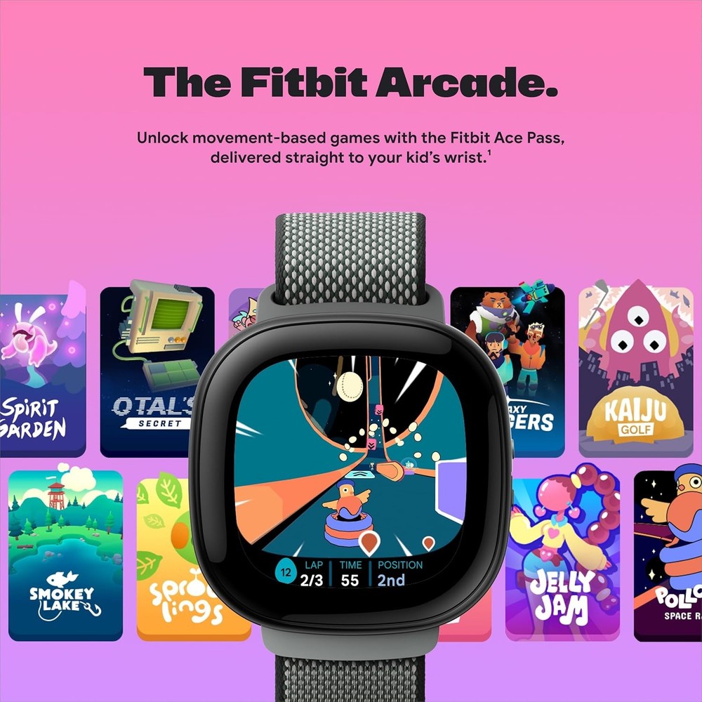 Fitbit Google Ace LTE Kids Smartwatch - Call, Message, GPS, Activity-Based Games