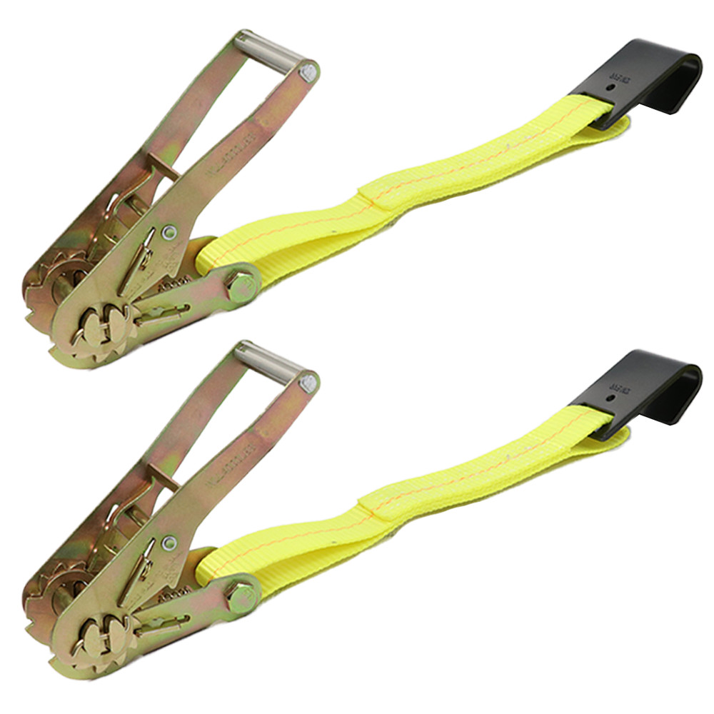 BoxerTool 2" x 12" Flat Hook Ratchet End - 2 Pack - Wide Handle