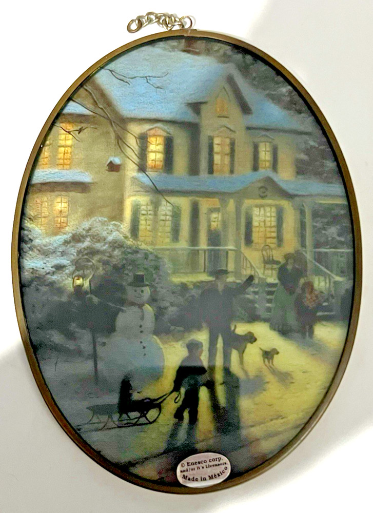 3 Different Thomas Kinkade Glass Suncatcher