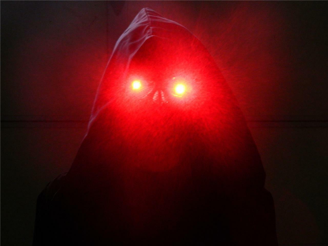 Halloween Prop, Cosplay,  costume, Led GLOW Eyes Glasses for Masks, RED LEDs