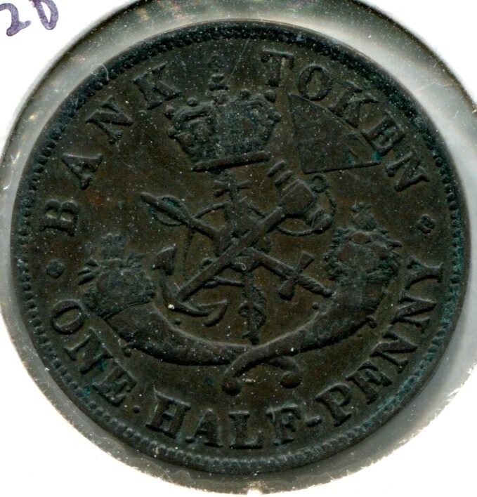 Upper Canada 1850 1/2 Penny Token Br-720 Circulated