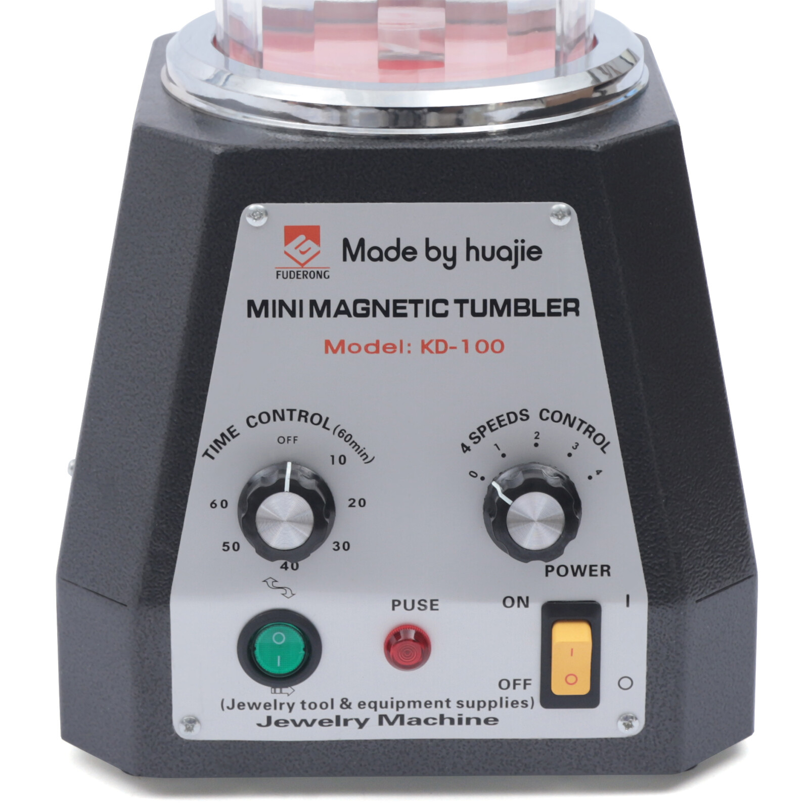 100mm Magnetic Tumbler Jewelry Diamonds Polisher & Finisher For Light Metals