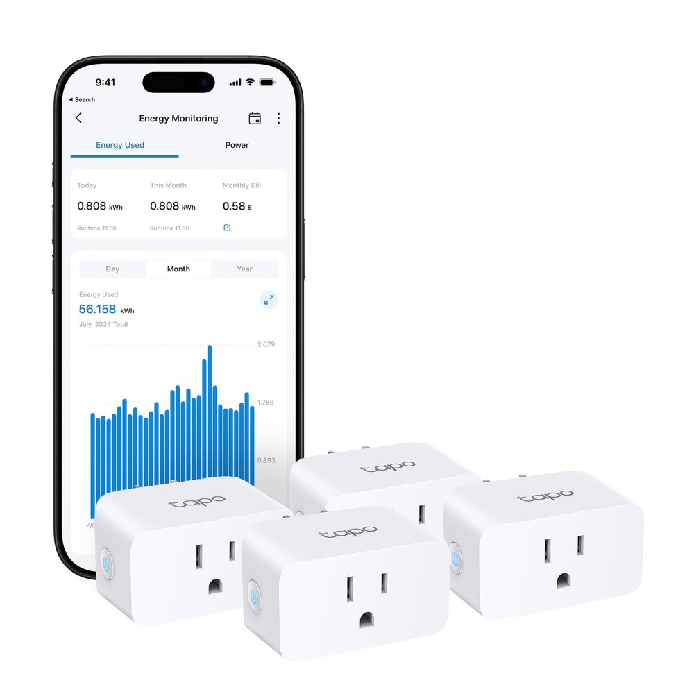 TP-Link Smart Plug Mini, Matter Compatible, Compatible with Alexa, Google Hom...