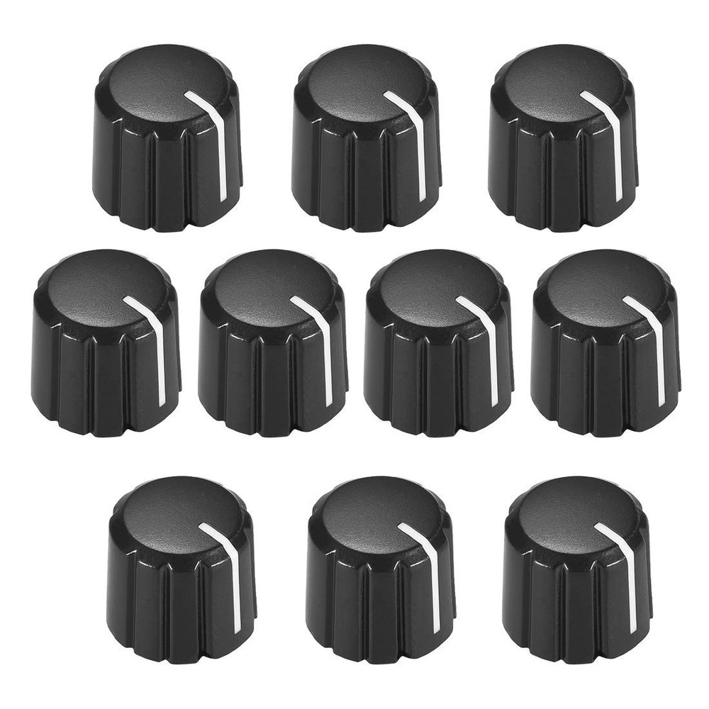 uxcell 10pcs Potentiometer Control Knobs for Electric Guitar Volume Black