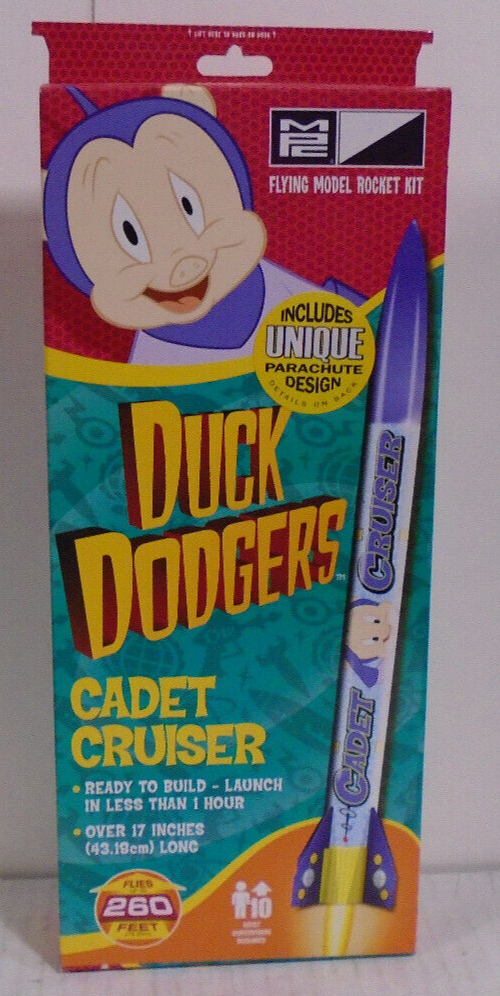 MPC FLYING MODEL ROCKET KITS 2 DUCK DODGERS & 1 STAR TREK