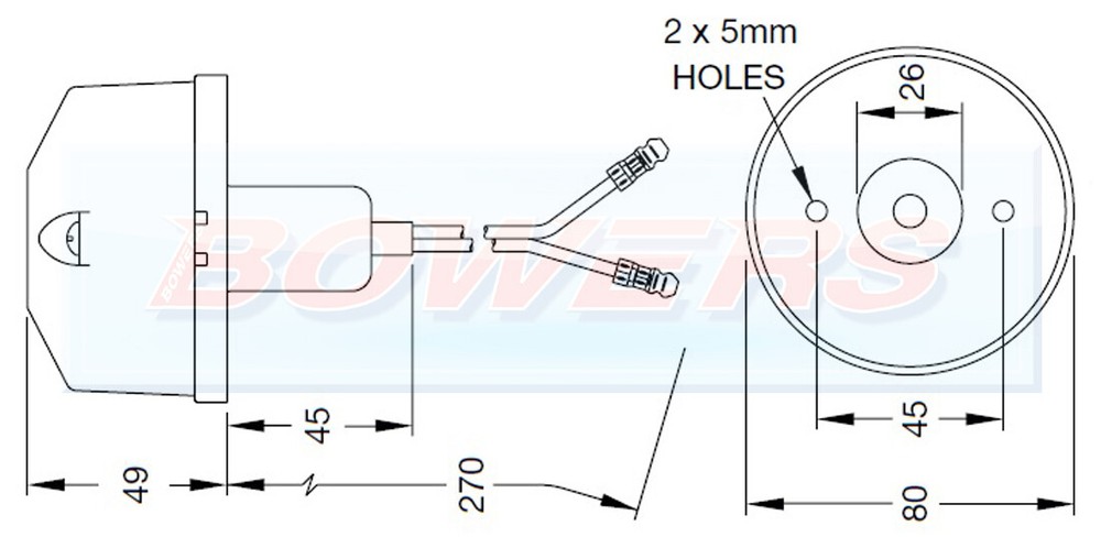 Britax PMG 638 Red Rear Stop/Tail Light Lamp