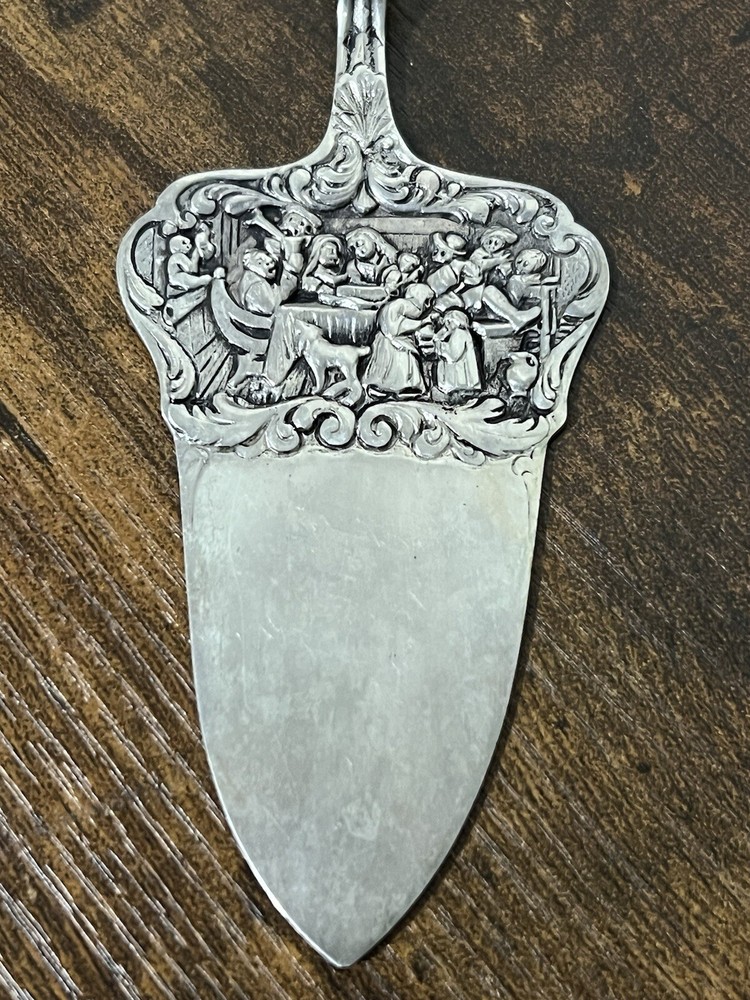 Ornate Cast Pie Pastry Server German 800 Silver