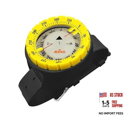 Dive Compass AF-Q60A Waterproof, Durable, Compact. Wrist Strap Type Compass